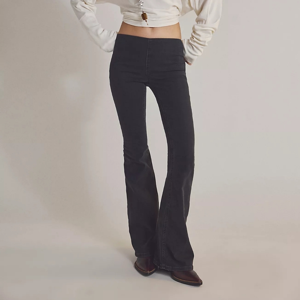 Free People Black Flare Jeans